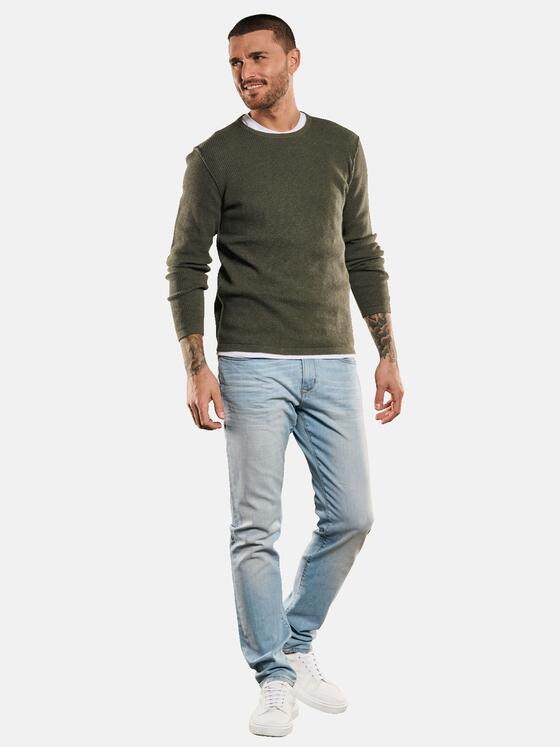 emilio adani Herren Pullover strukturiert Grün 33264