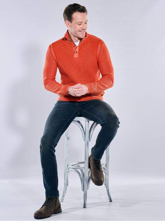 engbers Herren Pullover Polokragen Orange 39916