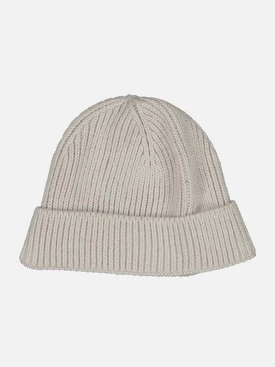 emilio adani Herren Strickmütze gerippt Beige 33969