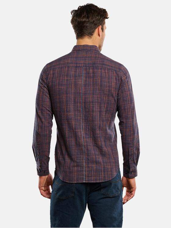 engbers Herren Langarm-Hemd kariert Dunkelorange 33638