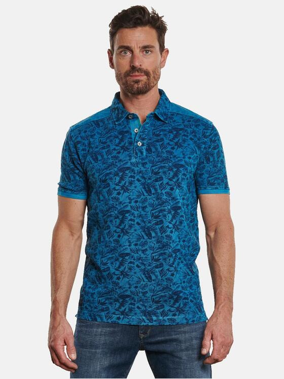 engbers Herren Polo-Shirt gemustert Brilliantblau 32711