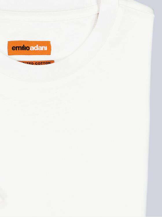 emilio adani Herren T-Shirt aus hochwertiger Baumwolle Weiß 38315