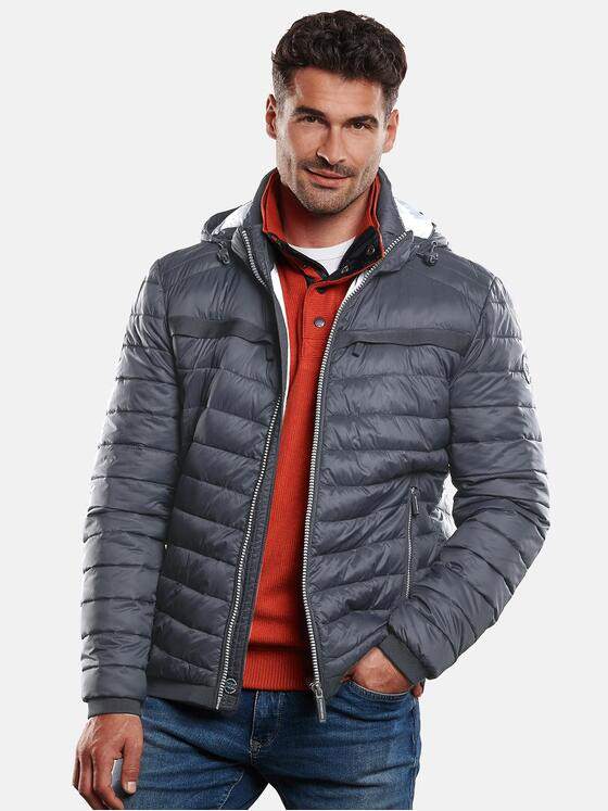 engbers Herren Steppjacke mit abnehmbarer Kapuze Grau 31854