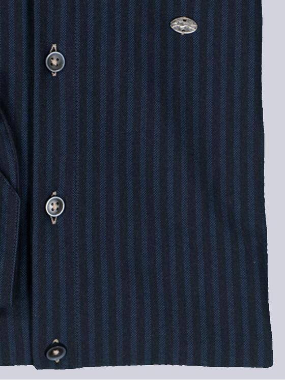 engbers Herren Langarm-Hemd gestreift Marineblau 36082