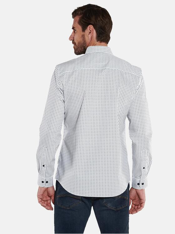 engbers Herren Langarm-Hemd gemustert Blau 36162