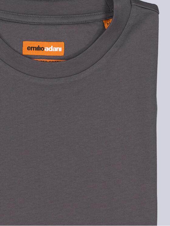 emilio adani Herren T-Shirt aus hochwertiger Baumwolle Grau 38318