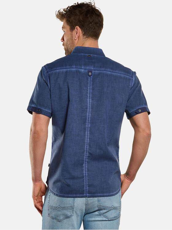 engbers Herren Kurzarm-Hemd uni Blau 33042