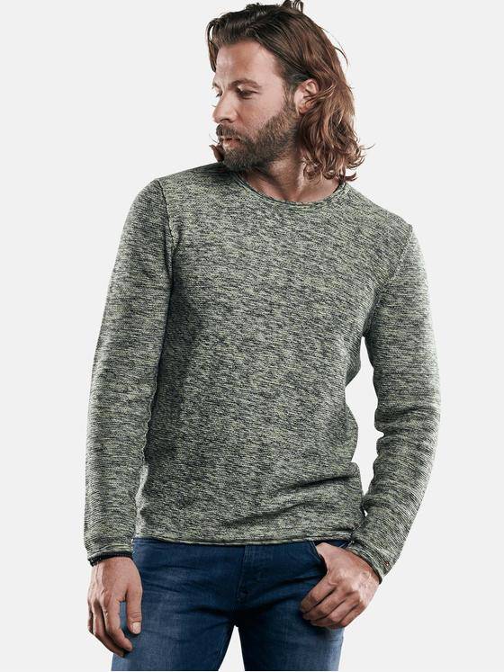 emilio adani Herren softer Pullover mit Strukturoberfläche Gelb 28895