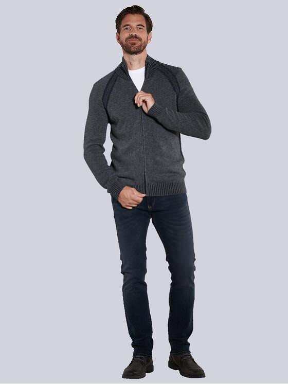 engbers Herren Cardigan strukturiert Grau 35719