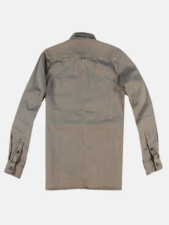 emilio adani Herren Langarm-Hemd uni Grau 31610