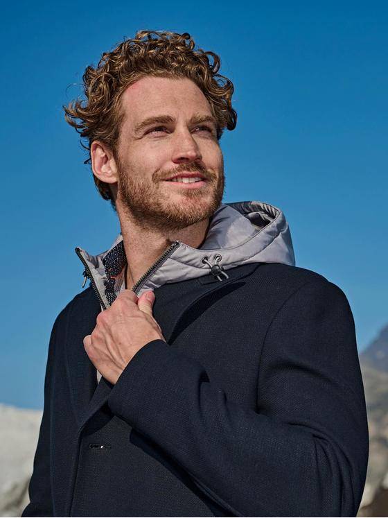 engbers Herren Mantel regular Blau 35484