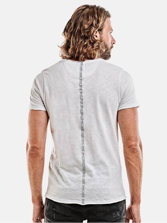 emilio adani Herren Rundhals T-Shirt Weiß 25858