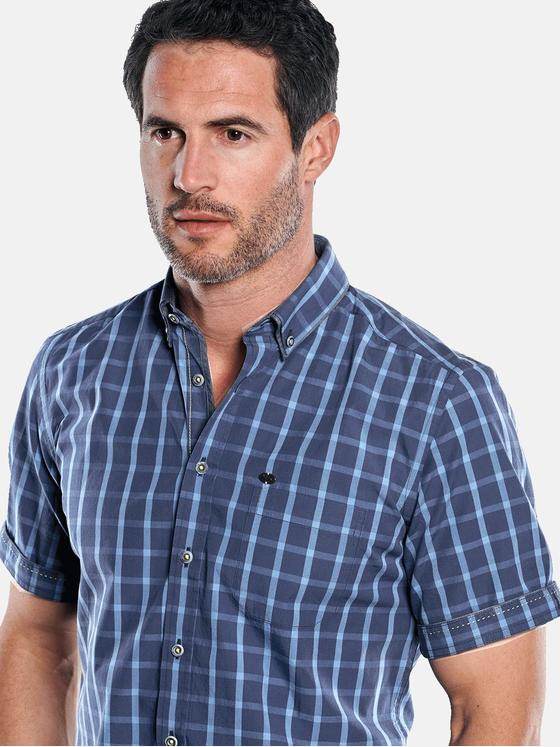 engbers Herren Hemd kariert Saphirblau 29755