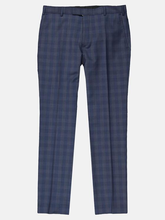 emilio adani Herren karierte Business-Hose Blau 29029