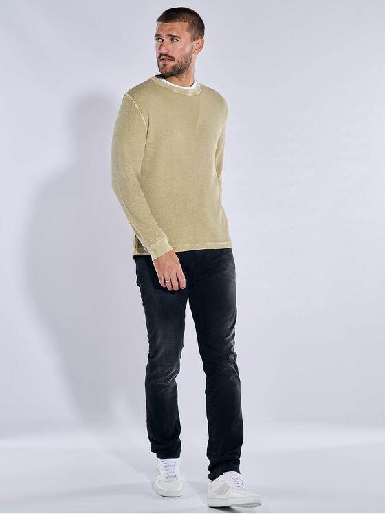 emilio adani Herren Sweatshirt strukturiert Gelb 37722