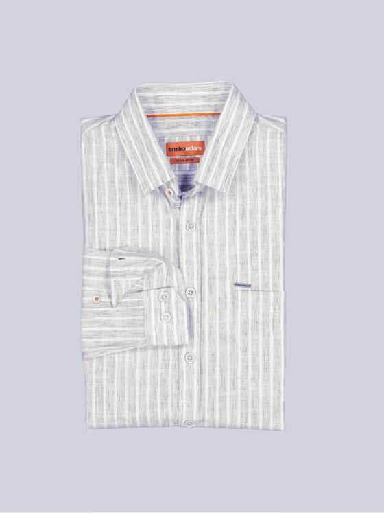 emilio adani Herren Hemd gemustert Khaki 40012