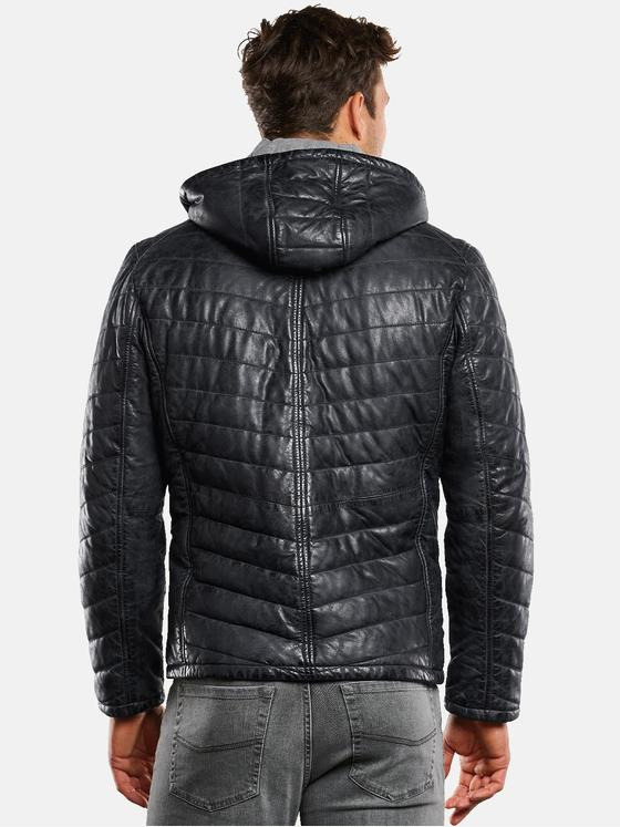 engbers Herren Lederjacke gesteppt Saphirblau 33549