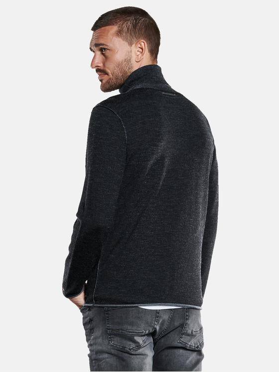 emilio adani Herren Rundhals Pullover Schwarz 33847