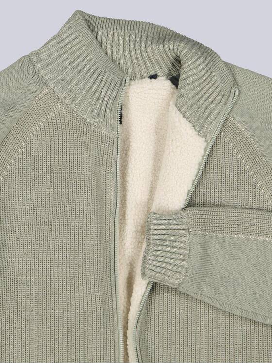 engbers Herren Strickjacke mit Innenfutter Hellgruen 39504