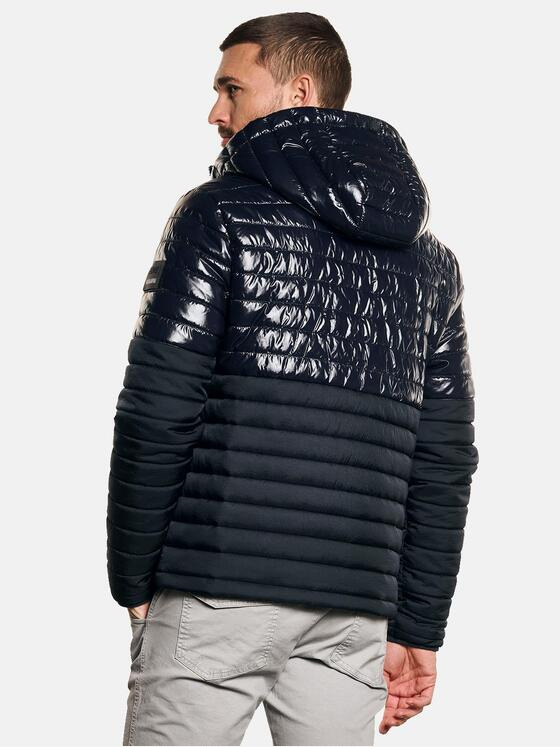 emilio adani Herren Steppjacke leicht glänzend Blau 32565