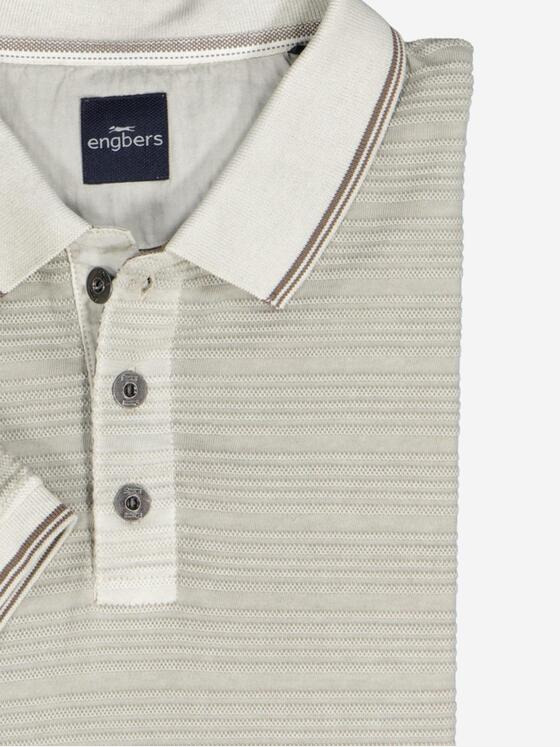 engbers Herren Polo-Shirt strukturiert Beige 37002