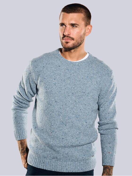 emilio adani Herren Rundhals Pullover Blau 35705