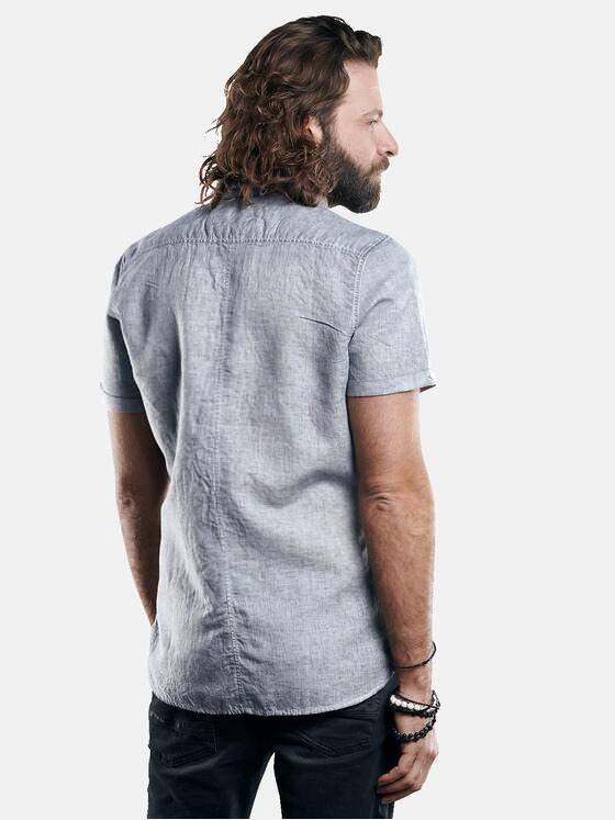 emilio adani Herren Sommerliches Halbleinenhemd Grau 29773