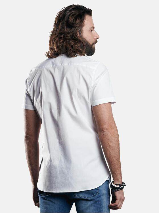 emilio adani Herren Kurzarmhemd aus Comfort-Stretch Weiß 29693