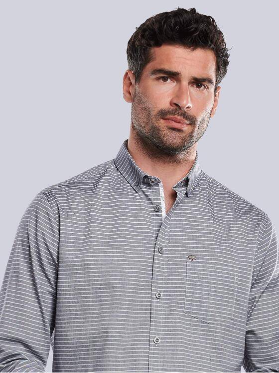 engbers Herren Langarm-Hemd gestreift Saphirblau 31683