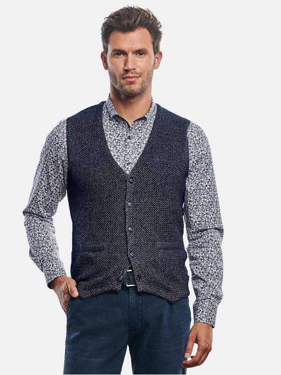engbers Herren Strickweste Saphirblau 31003