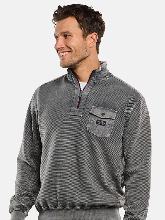 engbers Herren Sweatshirt mit Stehkragen Silbergrau 33761