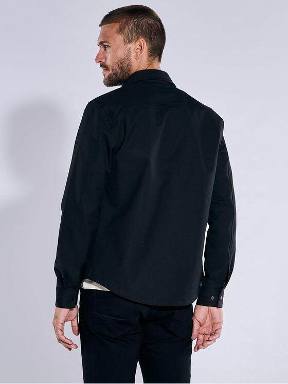 emilio adani Herren Overshirt uni Schwarz 37279