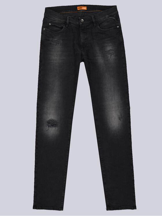 emilio adani Herren Jeans Slim Fit Super-Stretch Grau 33702