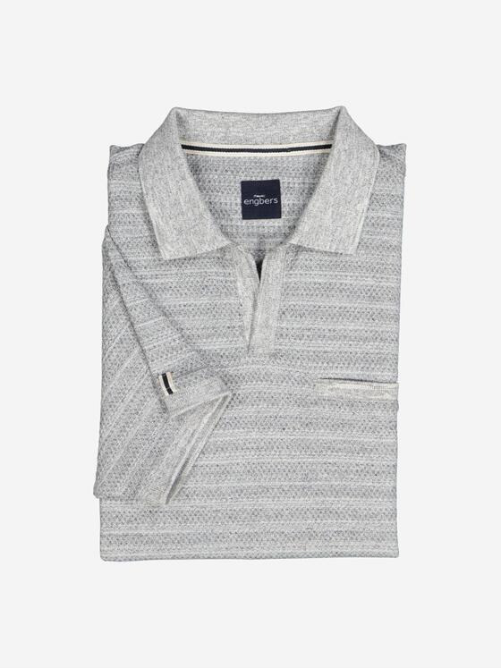 engbers Herren Polo-Shirt strukturiert Grau 37136