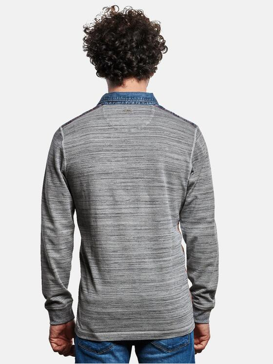 engbers Herren Langarm-Shirt Polo Silbergrau 32476