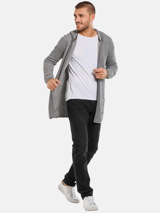 emilio adani Herren Cardigan strukturiert Grau 34124