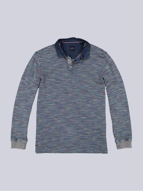 engbers Herren Langarm-Shirt mit Polo-Kragen Grau 35636