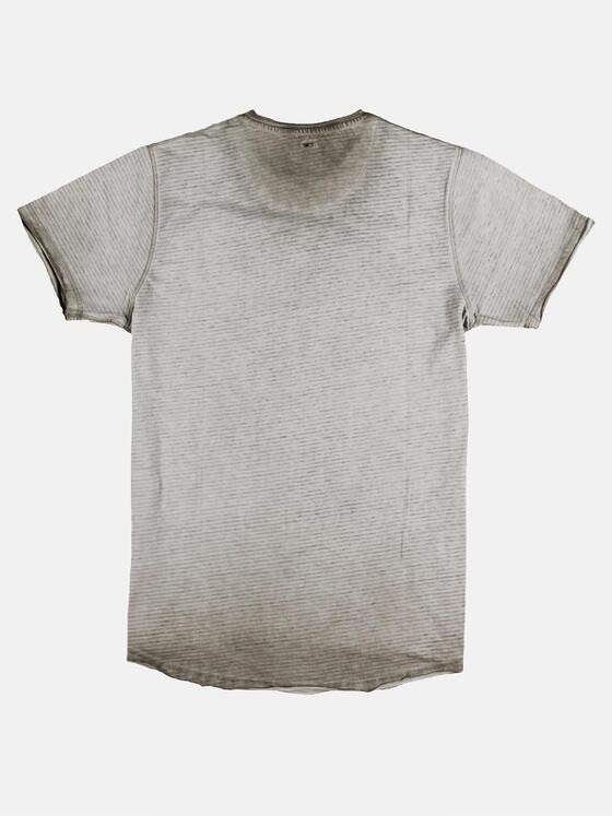 emilio adani Herren Rundhals T-Shirt mit dezenter Streifenstruktur Beige 29620