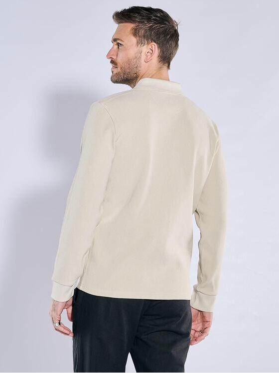 emilio adani Herren Polo-Shirt Langarm Beige 38321