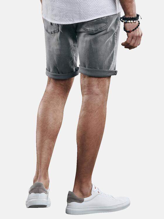 emilio adani Herren Authentisch gewaschene Bermuda Grau 29859