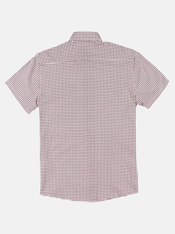 engbers Herren Super softes Piqué Halbarmhemd Karminrot 29881