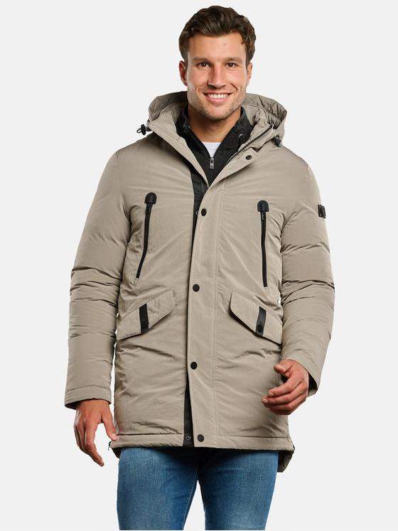 engbers Herren Jacke mit abnehmbarer Kapuze Beige 33562