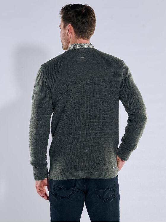 engbers Herren Pullover aus Merinogarn Dunkelgruen 39487