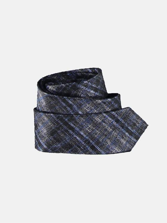 engbers Herren Modische Krawatte mit dezentem Karomuster Anthrazit 31360