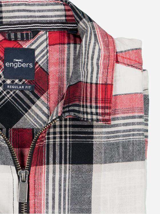 engbers Herren Overshirt kariert Rot 38229