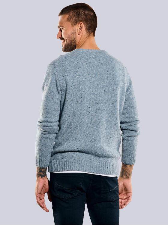 emilio adani Herren Rundhals Pullover Blau 35705