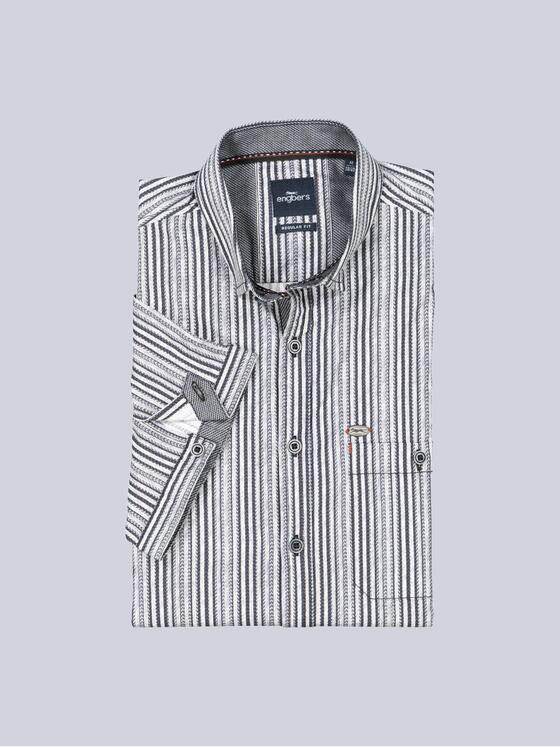 engbers Herren Hemd gemustert Schwarz 37277