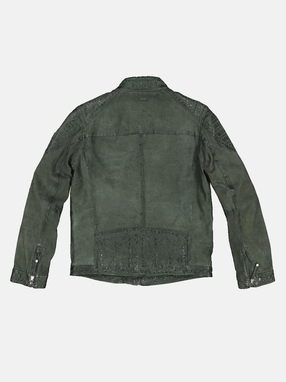engbers Herren Lederjacke Nubuk Dunkelgruen 32592