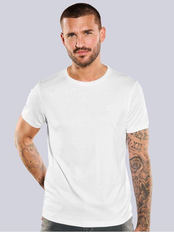 emilio adani Herren Basic-Shirt regular Weiß 35271