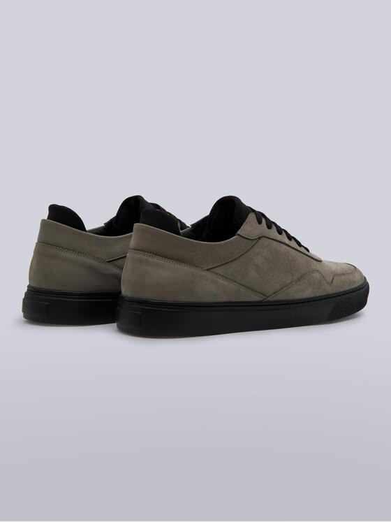 emilio adani Herren Sneaker aus Nubuk-Leder Grau 39291